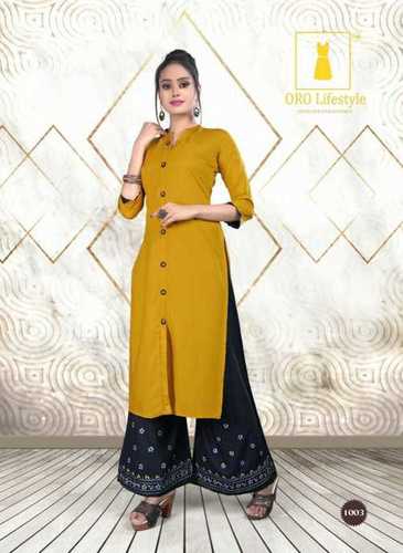 वर्क प्लाज़ो कुर्ती