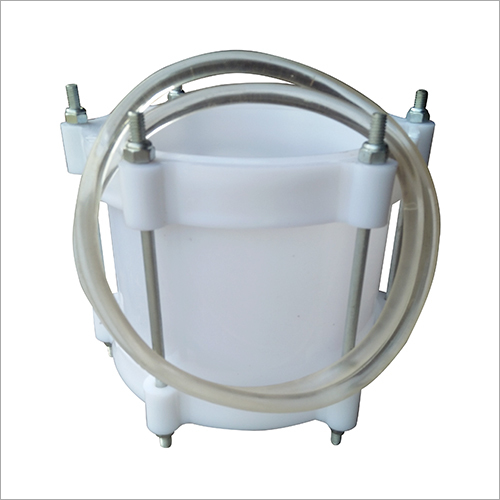 PVC Virgin D Joint - PVC Material, Various Sizes Available, White Color | Durable Pipe Connector with Metal Fasteners for Industrial Use