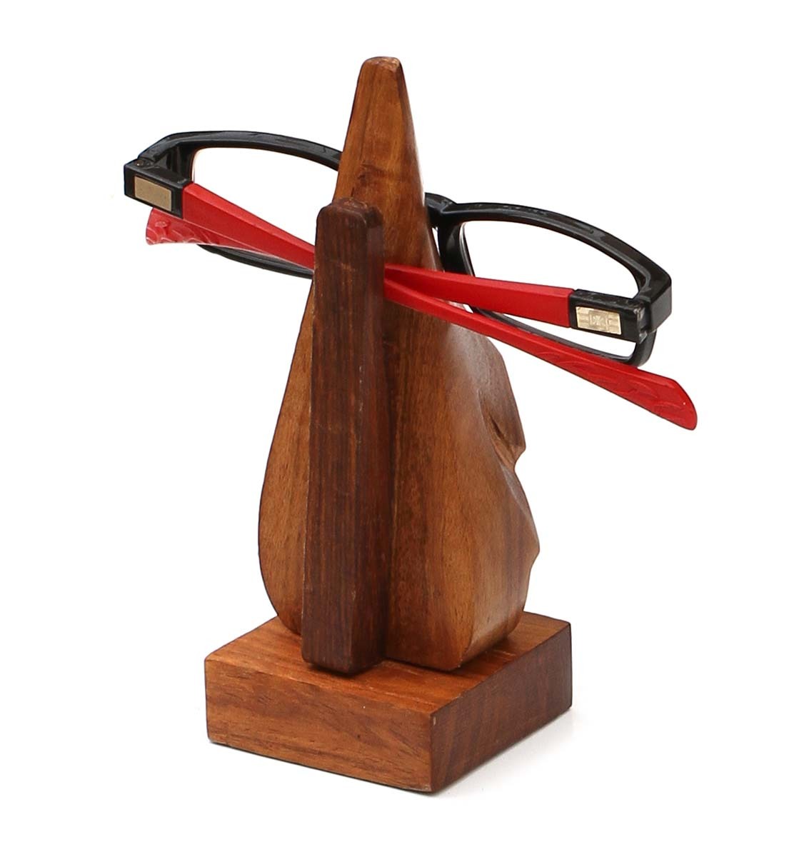 Wooden Spectacle Holder Stand Nose Shape