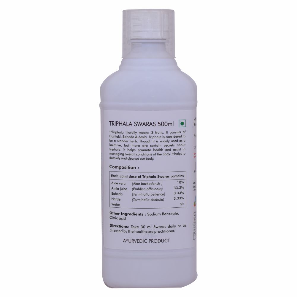 Ayurvedic Triphala Juice - 500 Ml | Herbal Blend Of Haritaki, Amla, Baheda & Aloe Vera, Promotes Digestive Health & Detoxification
