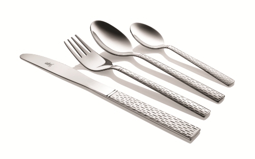 Shapes Feast Cutlery Set - 24 Pcs Stainless Steel, Silver Color, Mirror Finish | Elegant Design, Durable Thick Stems, Safe Soft-curved Edges, Perfect For Formal And Everyday Use