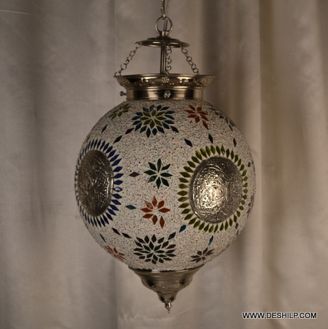 6x10 Inch Multicolor Decorated Glass Wall Hanging - Design: Modern Art