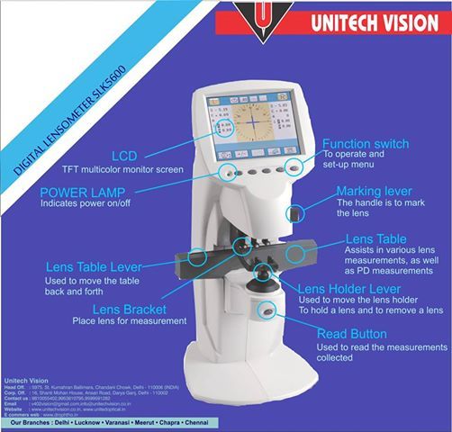 Digital Auto Lensmeter - Steel, 194x210x408mm | Advanced Hartmann Measurement Theory, Cluster Measurement Of 108 Points, Stable And Accurate Measurement For Multi-focal Lenses
