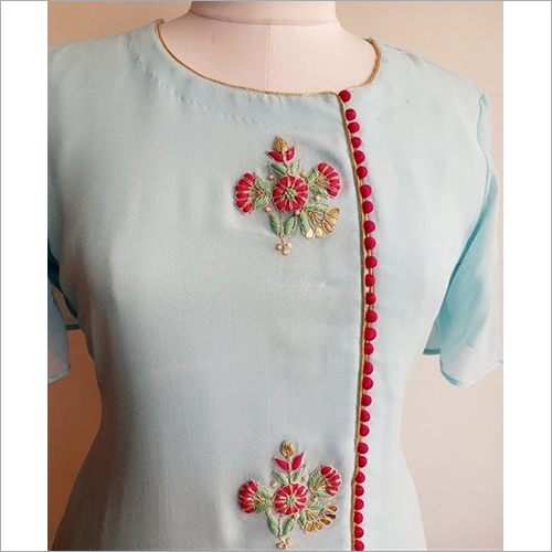 Available In All Colors As Per Client Request Ladies Embroidered Kurti