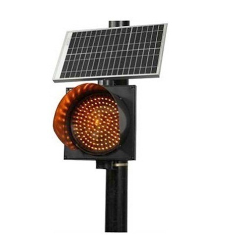 Red Solar Traffic Warning Blinker