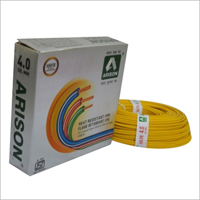 Yellow 4.0 Sq.Mm Heat Resistant Pvc Insulated Electric Wire