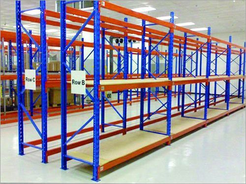 Heavy Duty Rack - Steel, Different Sizes Available | Powder Coated in Blue and Orange, High Load Capacity for Market, Commercial, Industrial, Supermarket, Warehouse, 1-3 Layers, 500-2000 lbs