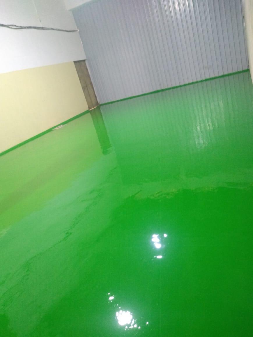 Epoxy Flooring Solution - Blue, 2-5 Mm Thickness | Aesthetic Appeal, Chemical Resistant, Durable Finish, Easy Maintenance, Quick Drying