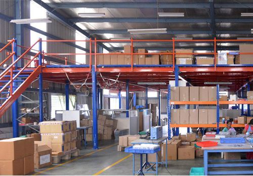 Blue And Orange Mezzanine Floor
