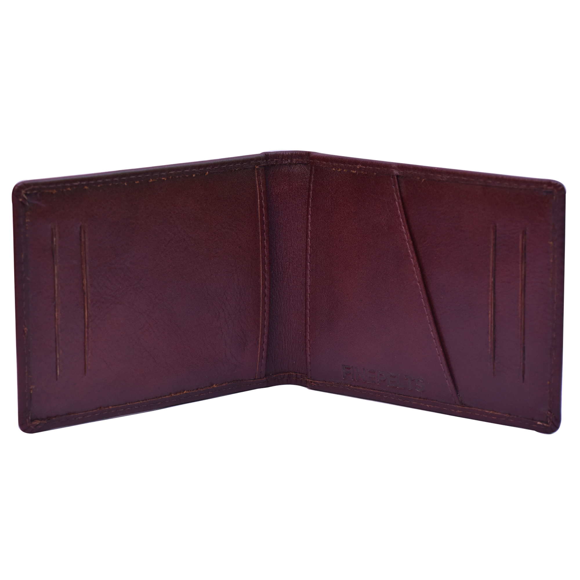 Stylish Leather Wallet - Brown Leather, Foldable Design | Rfid-blocked, Personalized With Card Slot, Chains, And Hooks For Convenience
