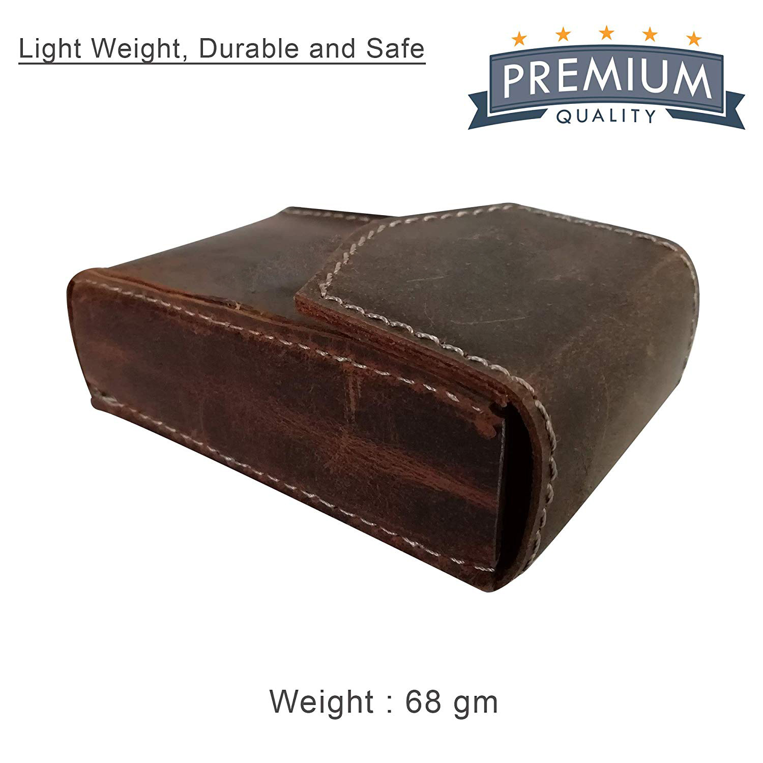 Leather Cigarette Case - Genuine Leather, 10 X 6.5 X 3.5 Cm, Brown | Limited Edition, Magnetic Closure, Stylish Accessory For Men & Women