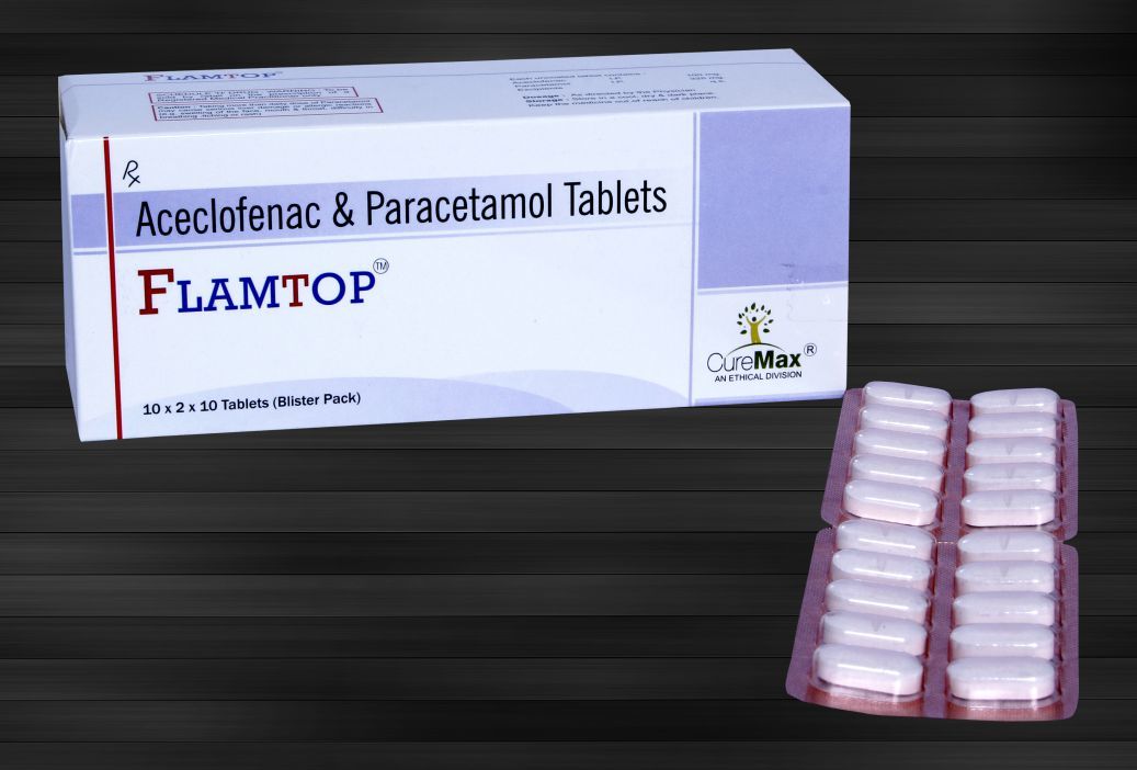 Aceclofenac And Paracetamol - 200 Mg Pain Relief And Fever Management Tablets | Analgesic, Antipyretic, Anti-inflammatory For Arthritis In Children