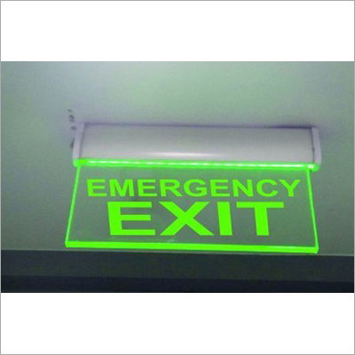 Edge Lit Emergency Exit Sign Application: Industrial