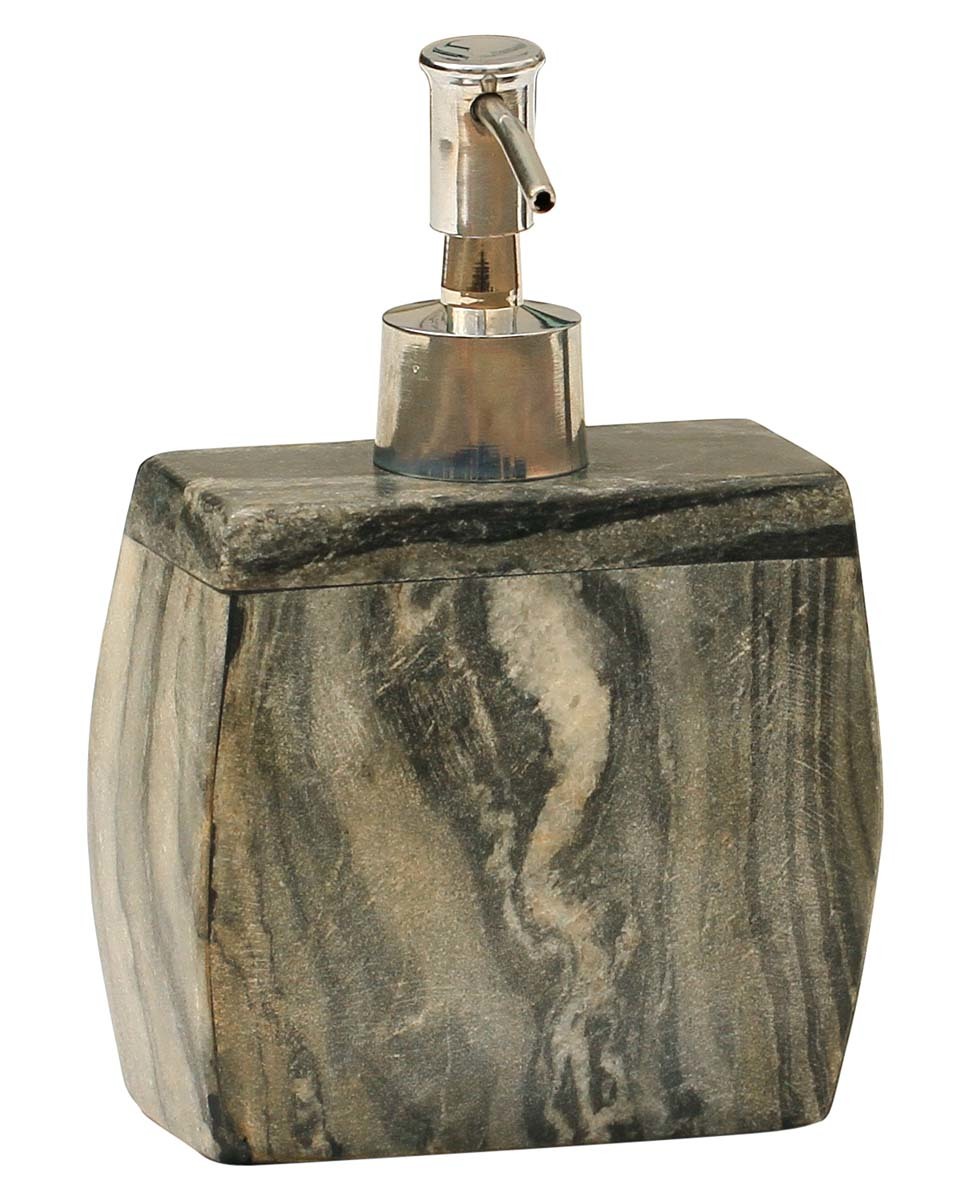 Grey Black Marble Soap Dispenser