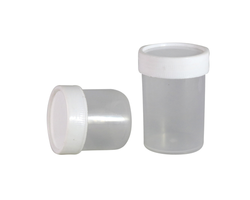 Urine Container - Transparent Plastic, 30/50 ml Size | Rigid Design with Non-Toxic Features, Injection Molded Quality Assurance