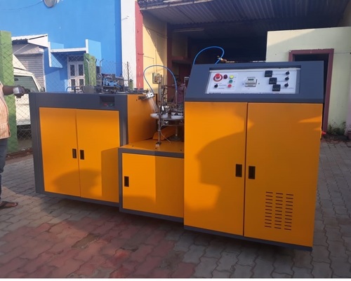 Yellow And Black Fully Automatic Paper Glass Making Machine