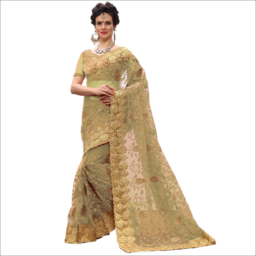 Available In All Colors Heavy Embroidered Net Saree Collection