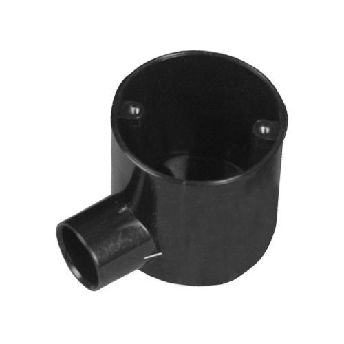 Pressfit Electrical PVC Plastic Deep Junction Box - 20 and 25 mm Sizes | Moisture, Chemical & Fire Resistant, Smooth Wire Passage, Available in Black, Grey, Ivory