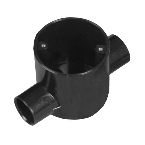 Pressfit Electrical Pvc Plastic Deep Junction Box - 20 And 25 Mm Sizes | Moisture, Chemical & Fire Resistant, Smooth Wire Passage, Available In Black, Grey, Ivory