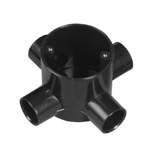 Pressfit Electrical Pvc Plastic Deep Junction Box - 20 And 25 Mm Sizes | Moisture, Chemical & Fire Resistant, Smooth Wire Passage, Available In Black, Grey, Ivory