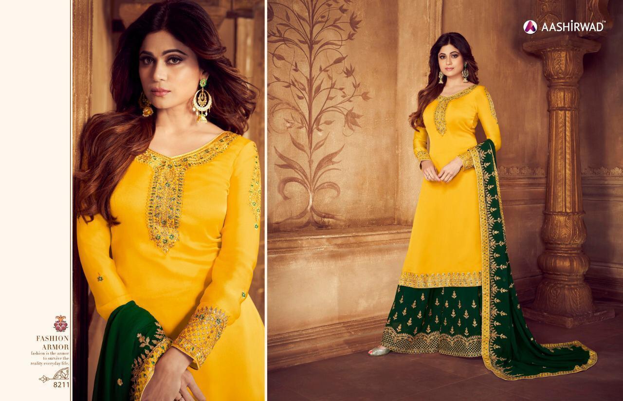 Falak Sharara Collection - Real Georgette Satin & Santoon, 1016mm Length | Multicolor, Embroidered Design, 6 Pieces