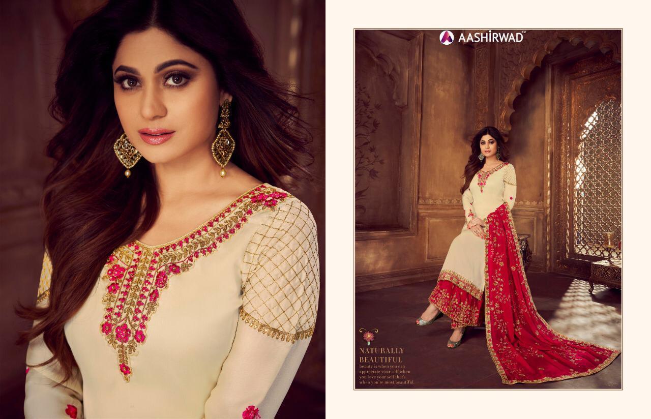 Falak Sharara Collection - Real Georgette Satin & Santoon, 1016mm Length | Multicolor, Embroidered Design, 6 Pieces