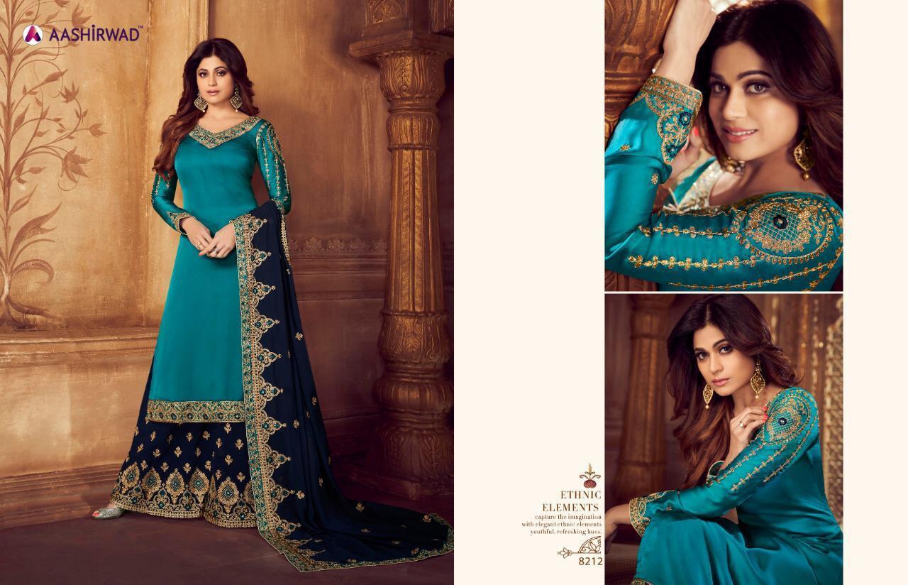 Falak Sharara Collection - Real Georgette Satin & Santoon, 1016mm Length | Multicolor, Embroidered Design, 6 Pieces