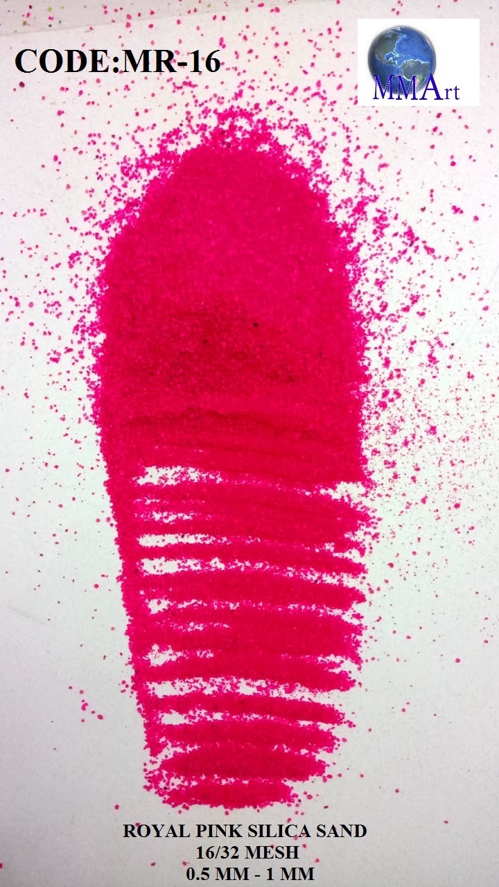 Royal Pink Color Coated Silica Sand Special For Grout Manufacturer Industries Used Best Quartz Sand - Size: (16/32- Mesh) Or (0.5mm -1 Mm) Customized Size Possible