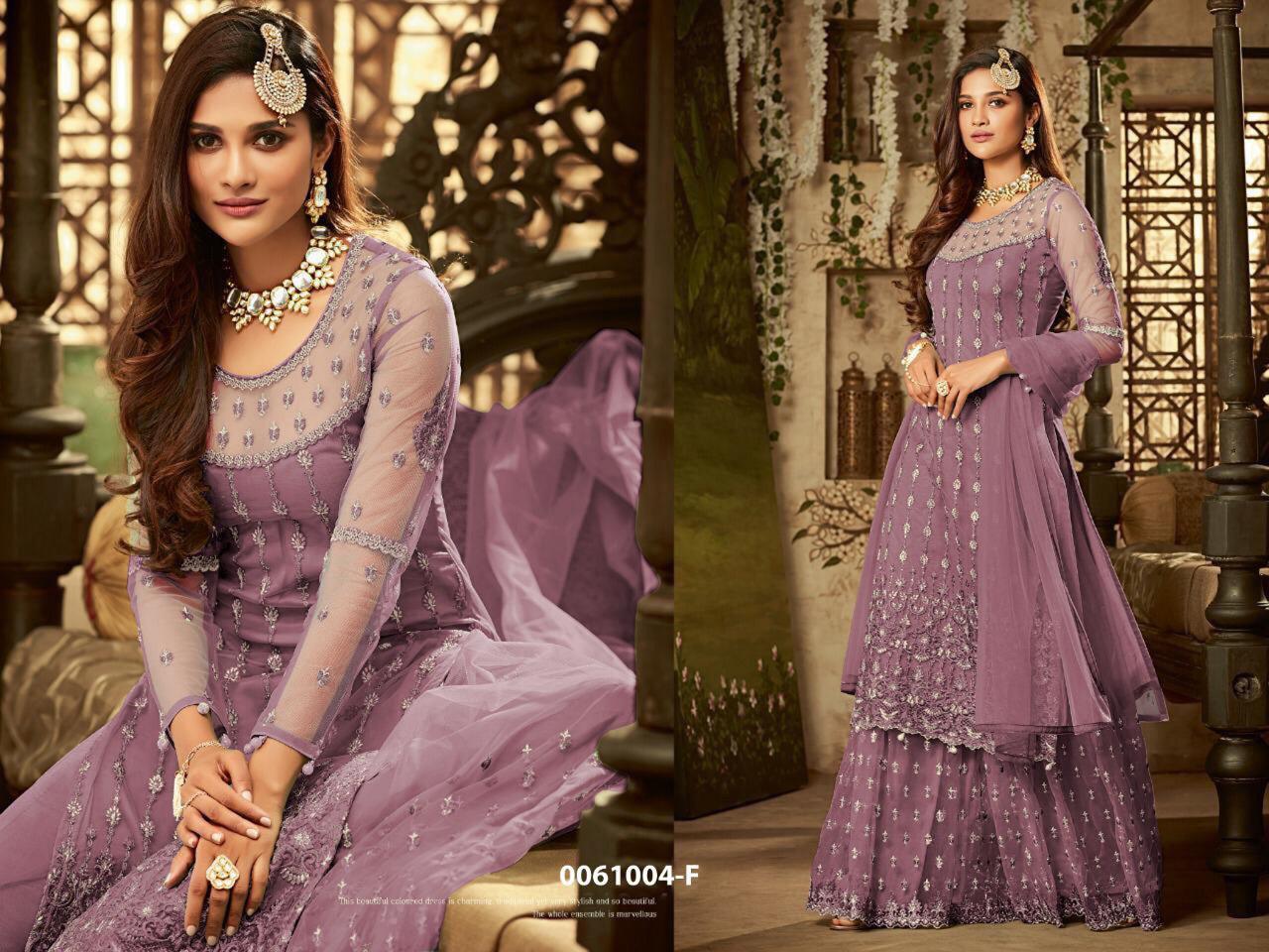 Multy Net Hevy Embroidery Anarkali Suit