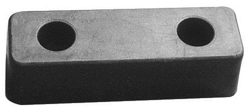 Molded Rubber Bumper - 150 Mm L X 135 W X 300 Mm H | Premium Quality Natural Rubber, Black Color, Includes 3 High Tensile Bolts