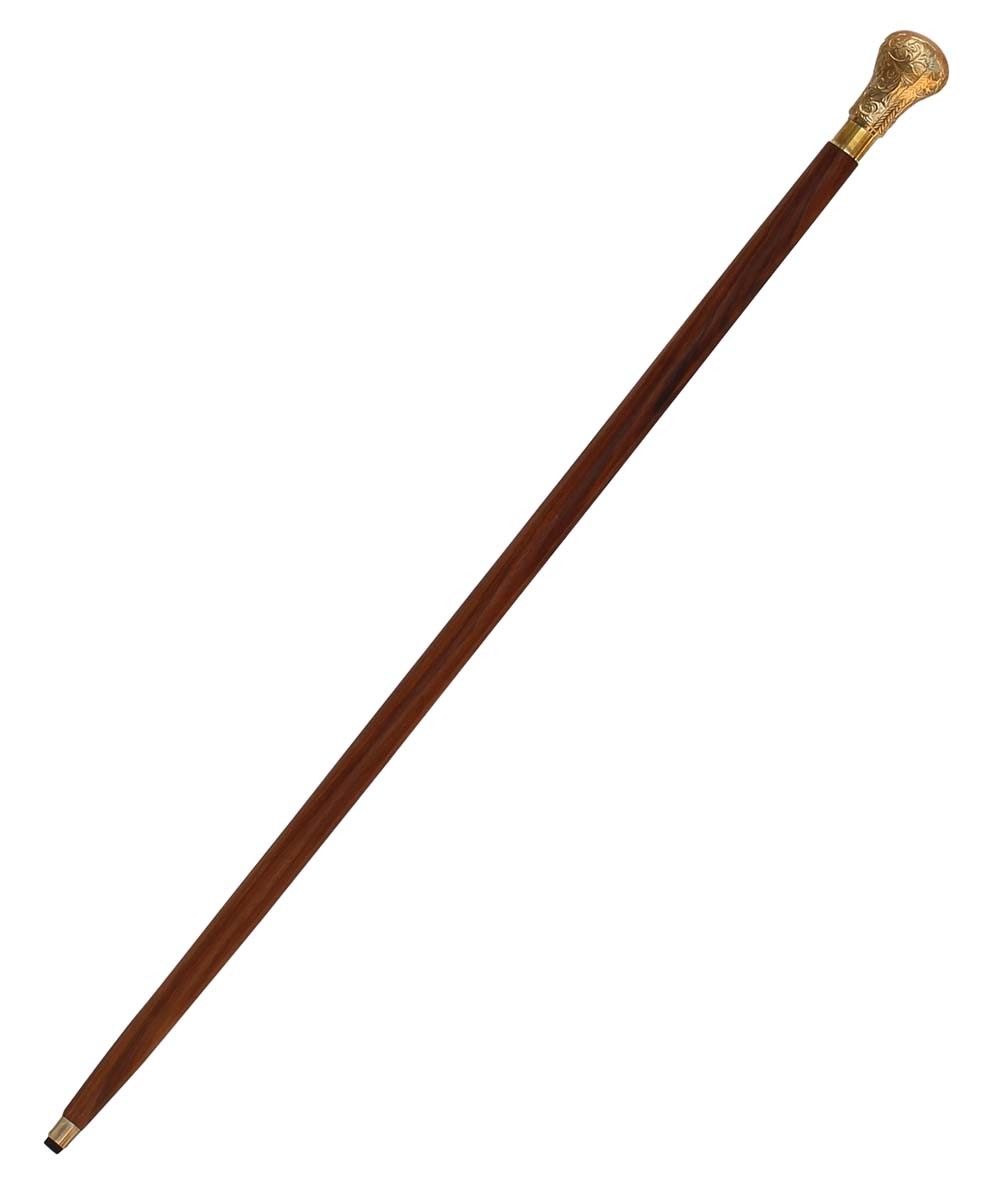 Walking Stick Golden Brass Handle