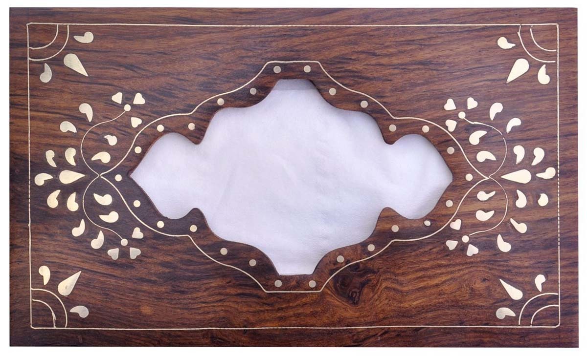 Wooden Rectangular Tissue Holder Box