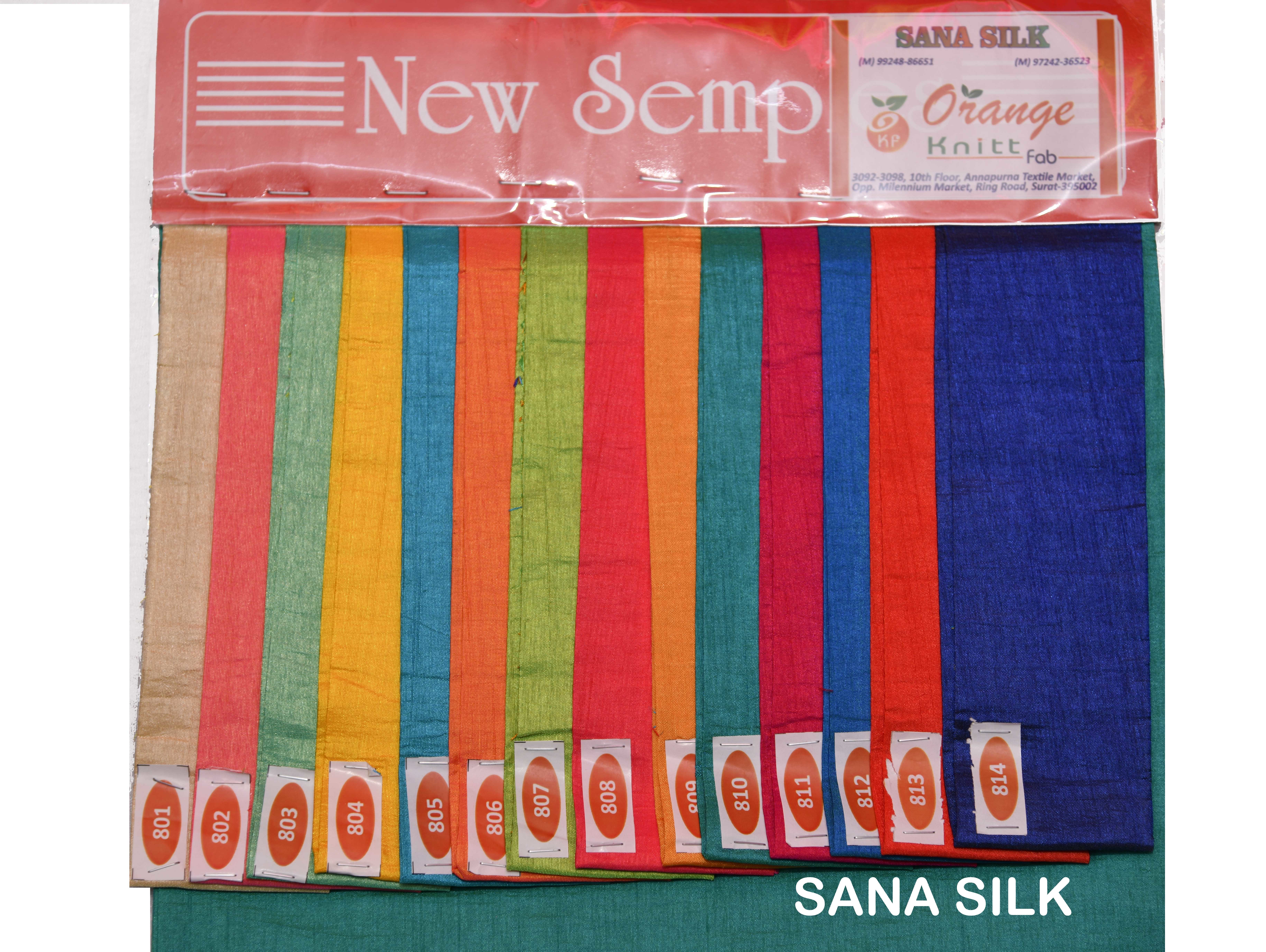 Quick Dry Sana Silk Fabric