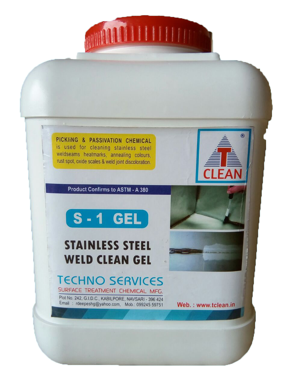 Stainless Steel Weld Clean Gel Application: Metal