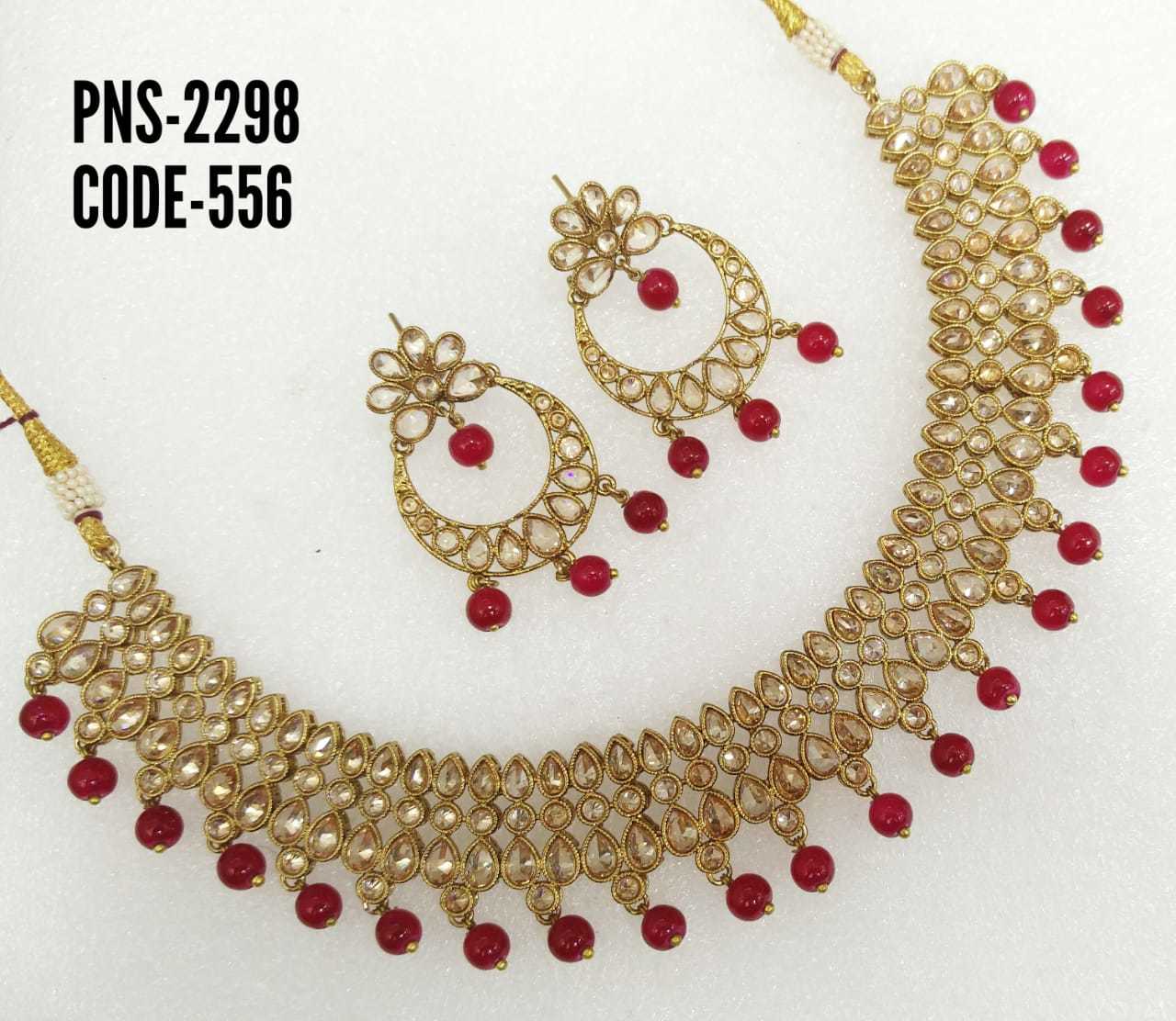 Polki Necklace Pendant Earrings