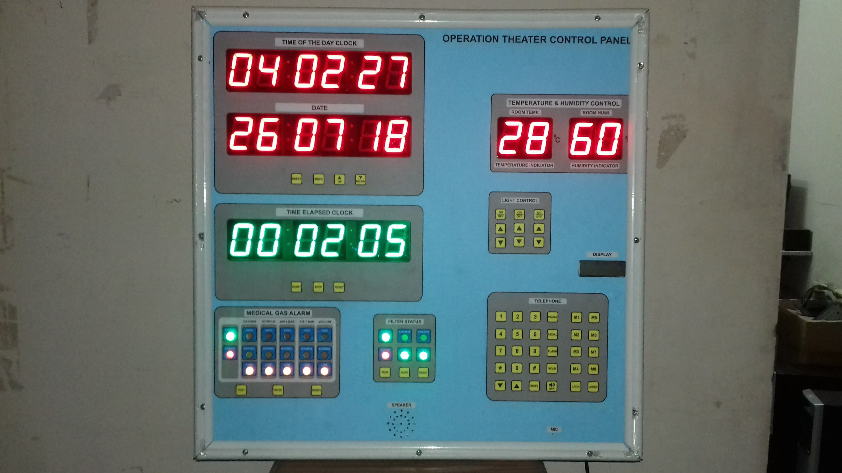 Modular Ot Control Panel - Iron, 600x600x80mm | Wall Mounted, Microcontroller Based With Monochromatic Display, 1 Year Warranty