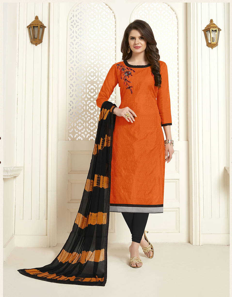 Pink And Sky Blue Fancy Unstitched Dress Material