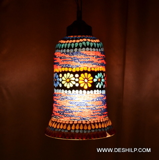 मल्टीकलर पिंक ग्लास मोज़ेक वॉल हैंगिंग