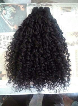 Unproessed Curly Human Hair - Color: As Per Customer Need.