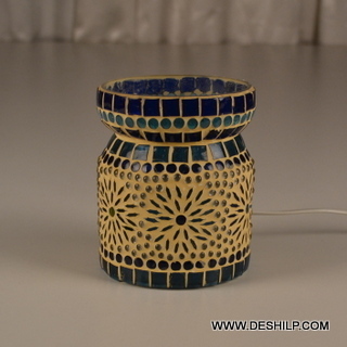 Table Top Small Mosaic Table Lamp - Color: Multicolor
