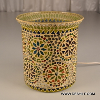 Multicolor Beautiful Glass Dibba Table Lamp