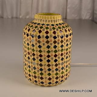 Auroraglow Multi Mosaic Glass Table Lamp - Color: Multicolor