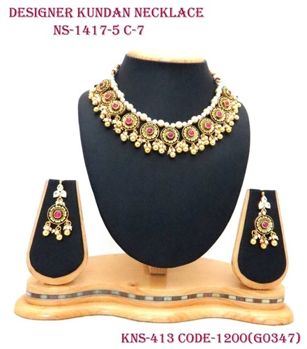 Kundan Necklace Drop Earrings