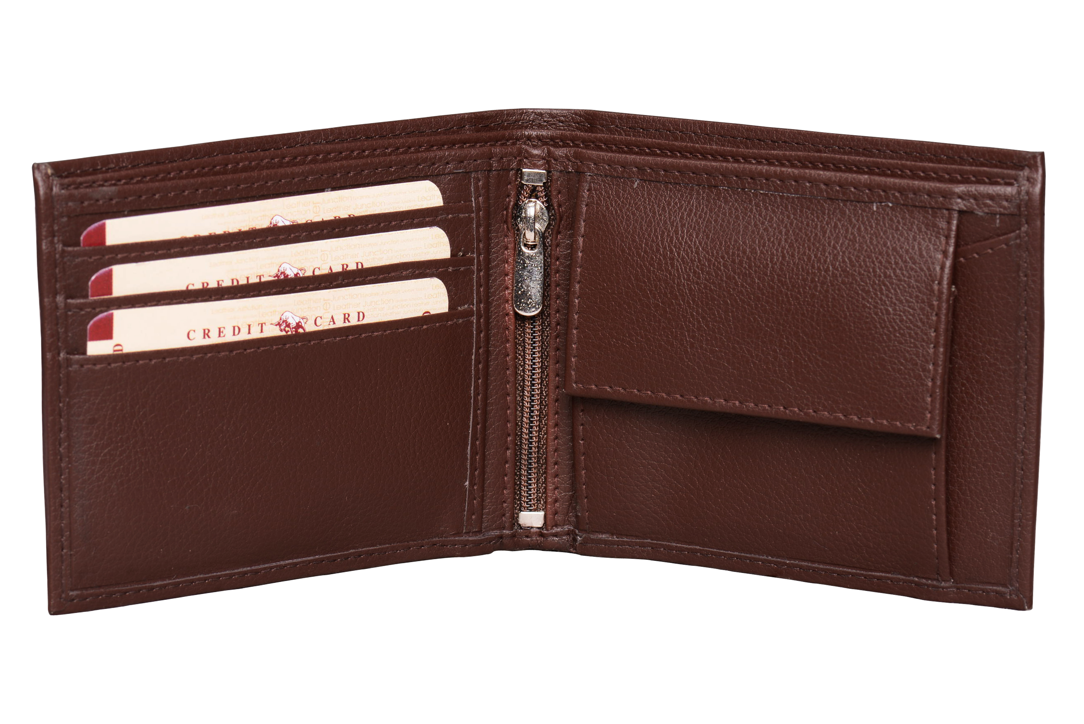 Brown Artificial Leather Wallet Size: 24*9*2 Cm
