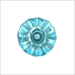 Blue Glass Flower Door Knob - Glass & Brass Material, Multicolor Options Available | Scratch Resistant, Long Lasting Finishing, Perfect For Doors, Drawers, And Cabinets