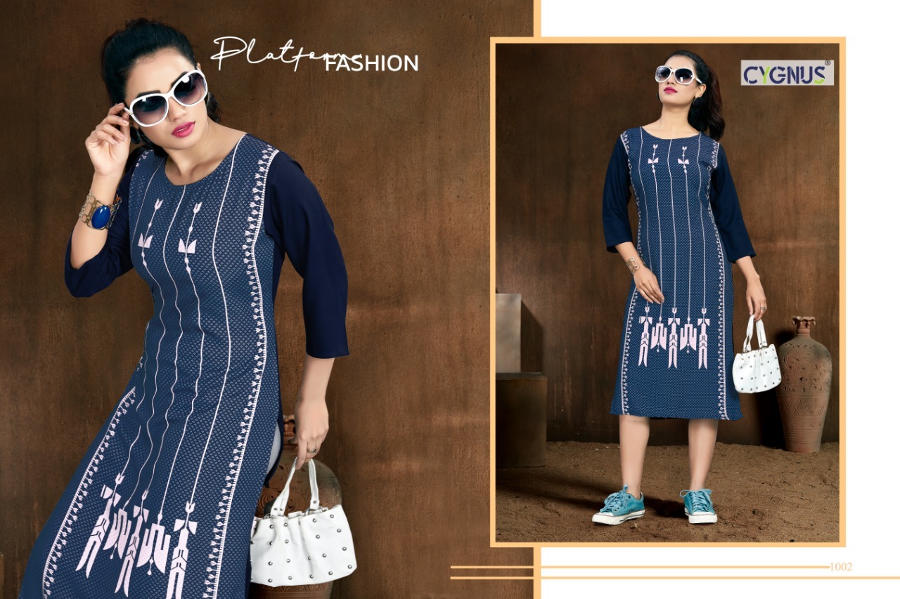 Rayon Printed Kurti Bust Size: M