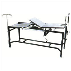 Obstetric Labour Table - Steel, 2000 x 900 x 800 mm | 150 kg Weight Capacity, Powder Coated Finish, Includes IV Pole & Footrest