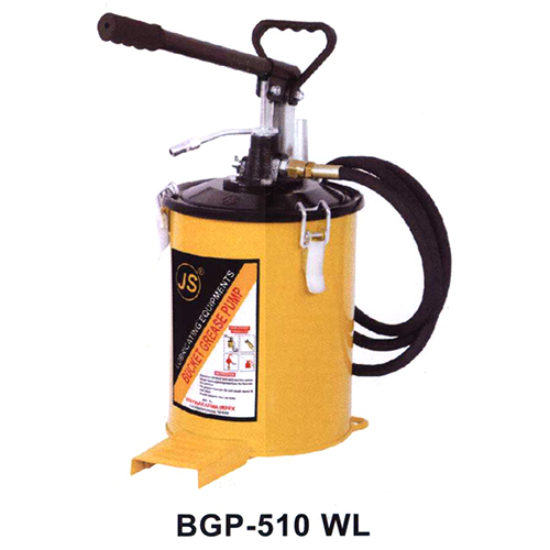 Hand Operated Bucket Grease Pump - Stainless Steel, 5 Kg Capacity | Easily Portable With Adjustable Carry Handle, Quick Open Cover, High Pressure Hose