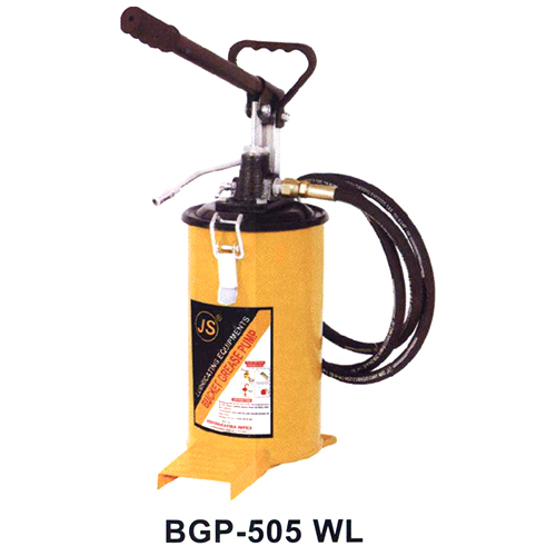 Hand Operated Bucket Grease Pump - Stainless Steel, 5 Kg Capacity | Easily Portable With Adjustable Carry Handle, Quick Open Cover, High Pressure Hose