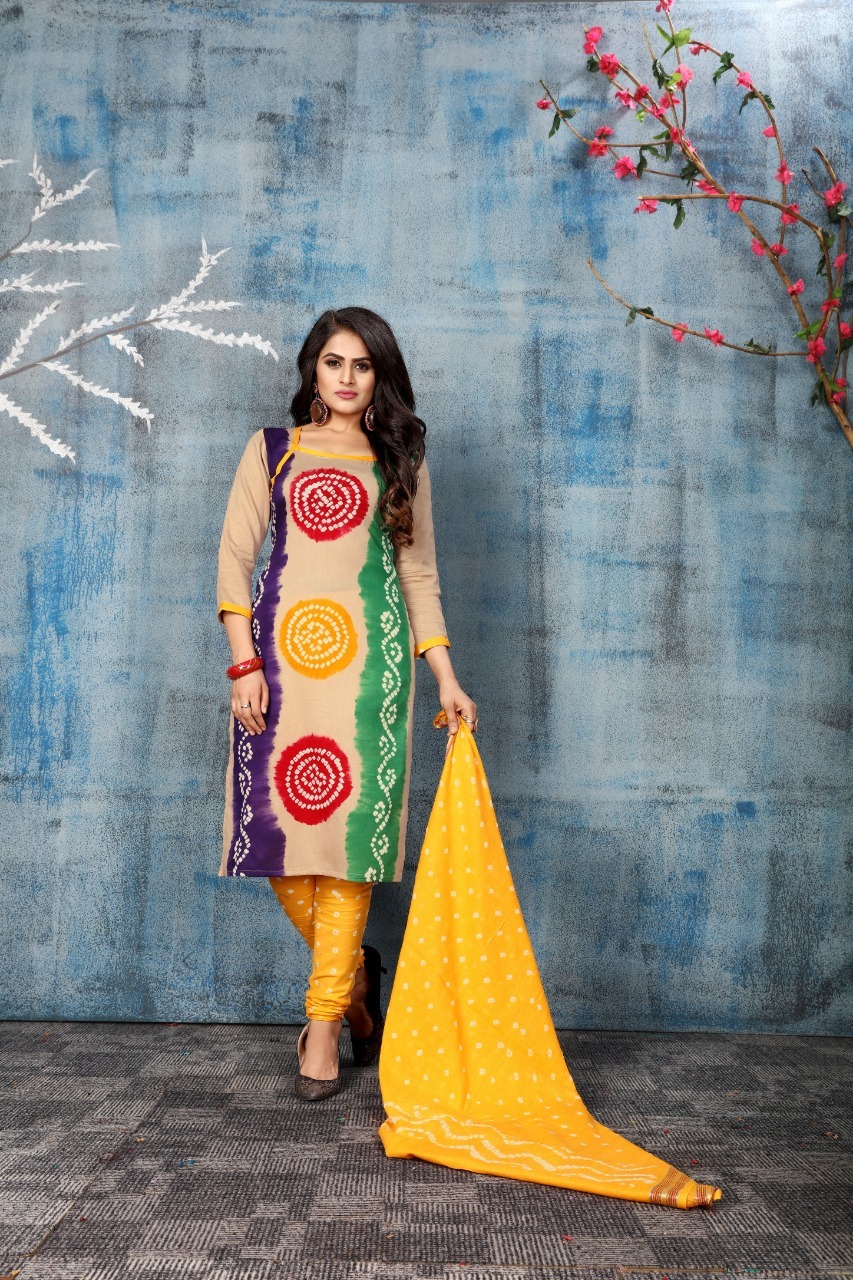 Ladies Pure Cotton Dress Material Bust Size: Bottom-2.10 Meter (M)